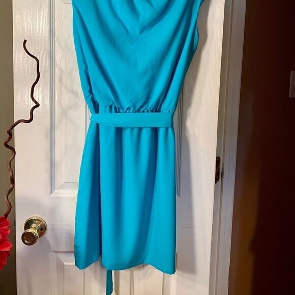 Teal Guess Dress in Crepe Size 8 - Picture 6 of 7